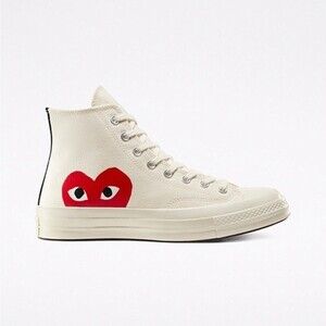 Converse X Comme Des Garcons Play All Star Chuck Hi Top Unisex  Women 8 Men 6